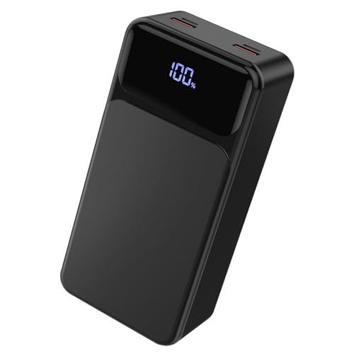 VoltEdge 5000mAh Power Bank – Sleek Black Design with Digital Battery Display