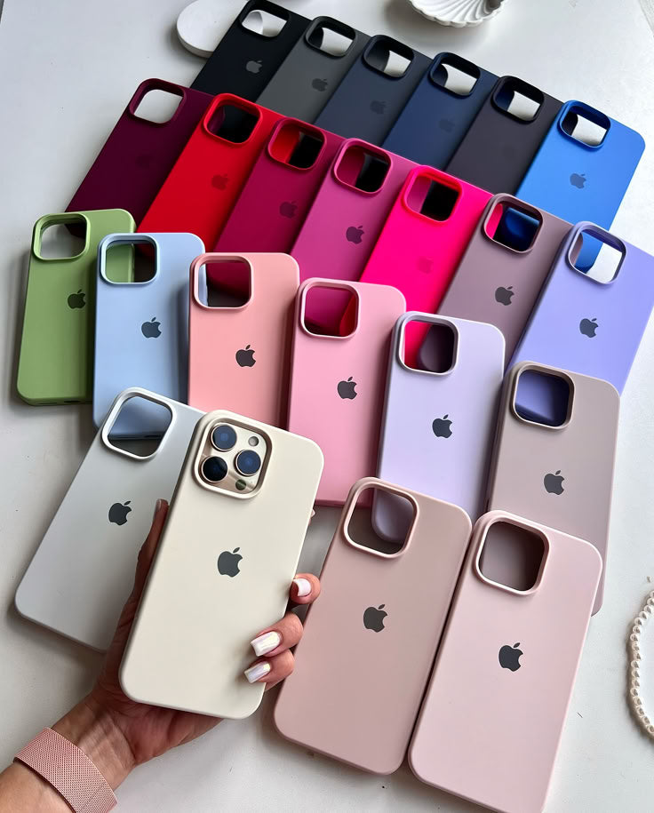 Silicone Case for iPhone 15 / 14 Series – Premium Soft-Touch Finish & Full Camera Protection