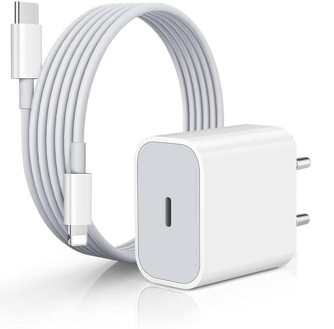 Apple 20W Fast Charger Set – Original Power Adapter with Type-C to Lightning Cable (Authentic iPhone Charging Kit)